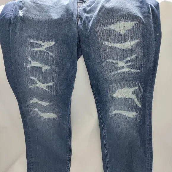 Torrid Jeans Bombshell Skinny Distressed High Rise Plus Size 20 R New NWT