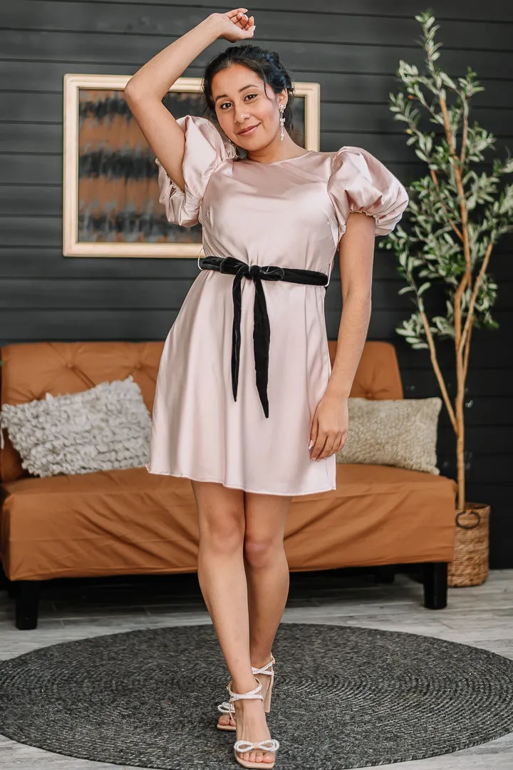 Totally Timeless Satin Mini Dress