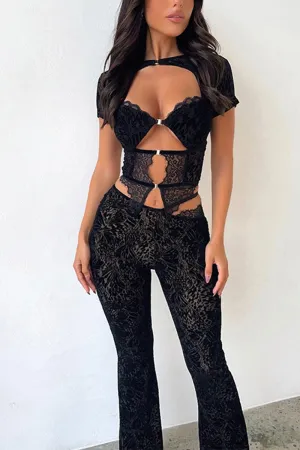 TR3132 Lace Cutout Tank Top