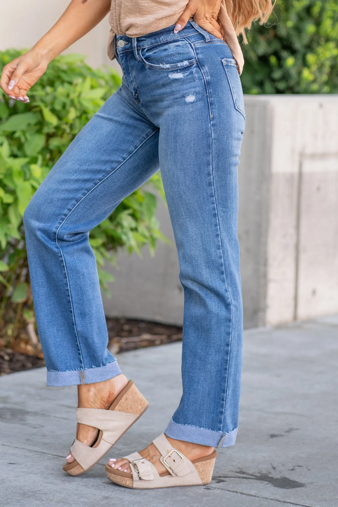 Trinity High Rise True Straight Jeans