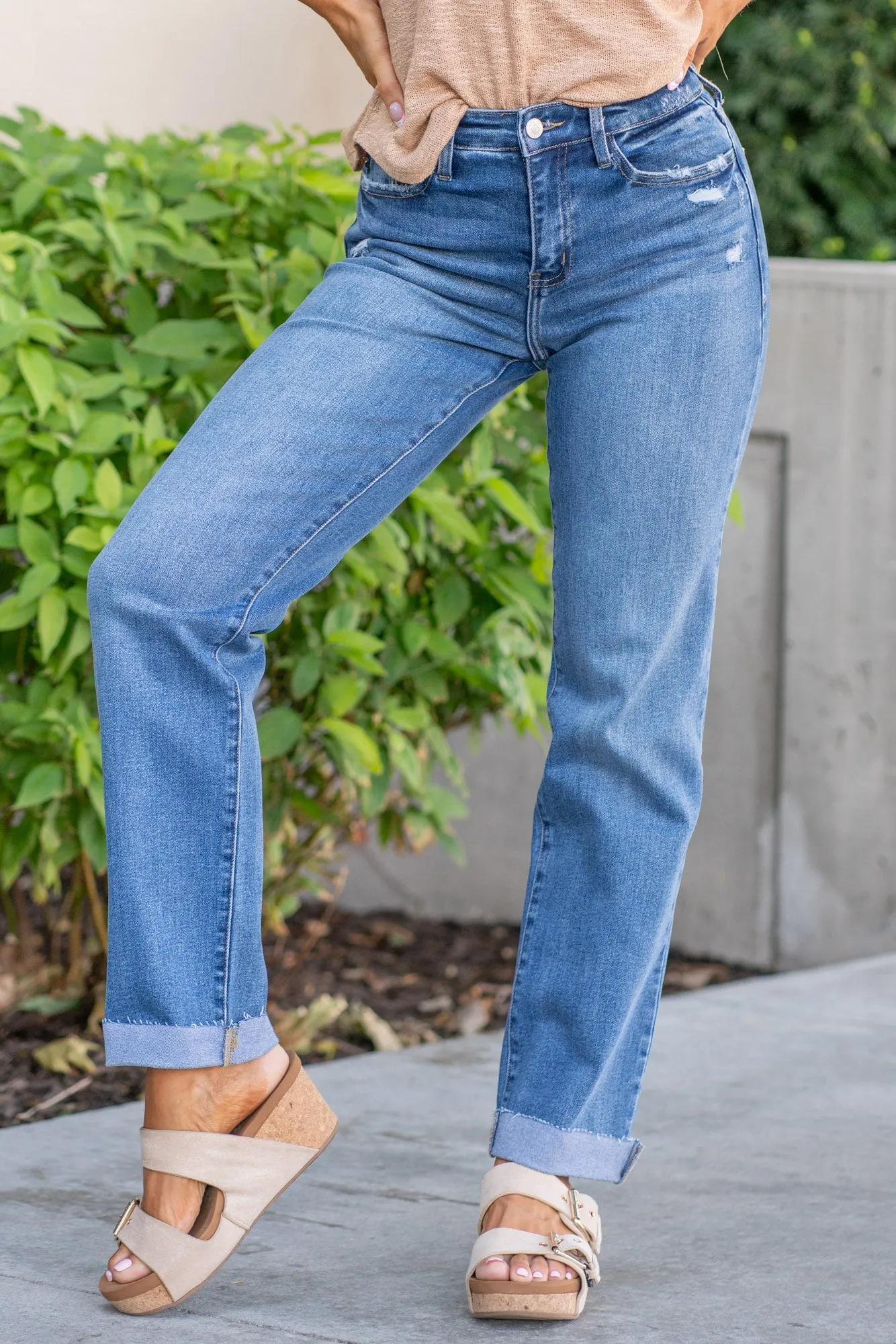 Trinity High Rise True Straight Jeans
