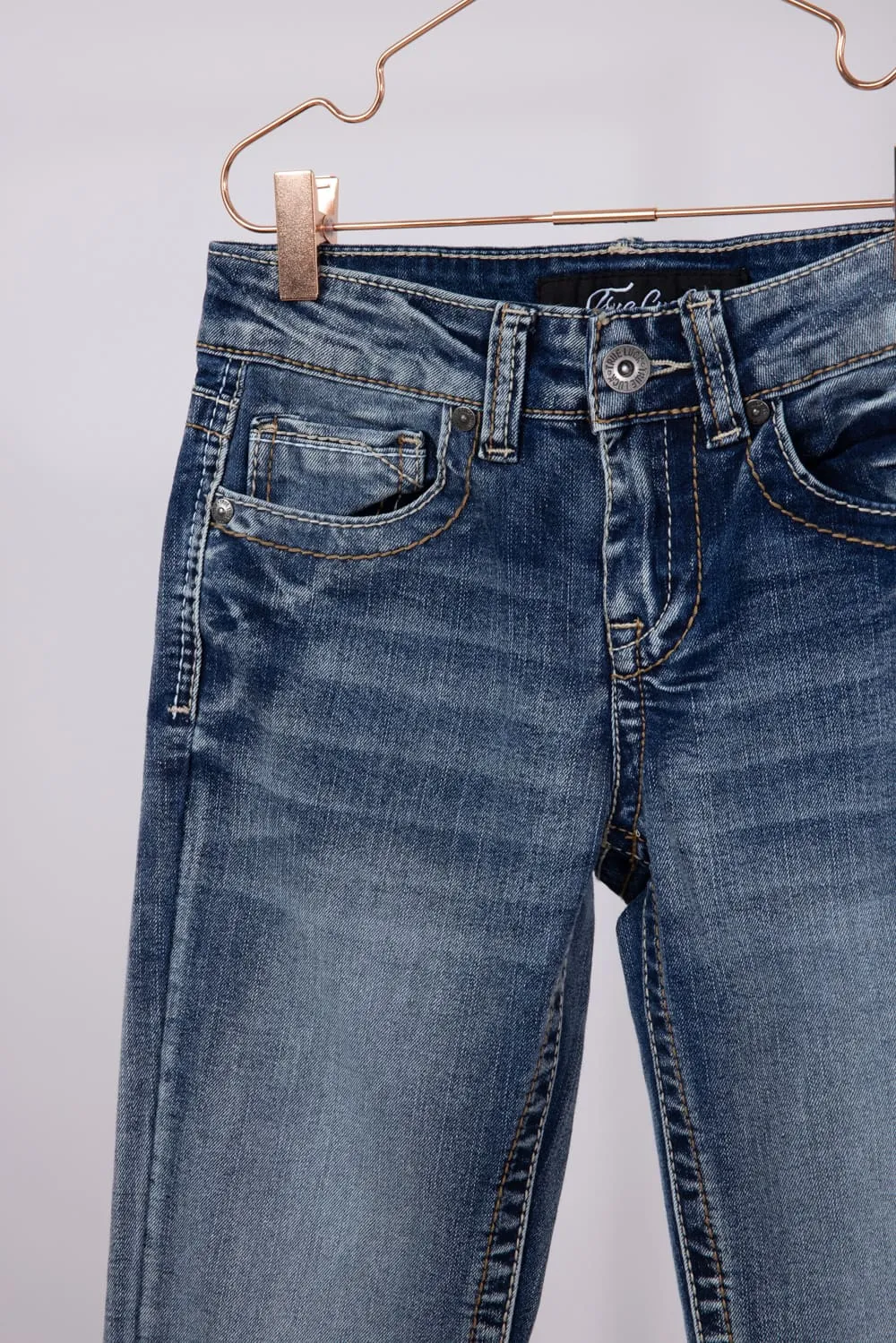 True Luck Boys 8-20 Ramsey Straight Stretch Jeans | TL19150017B-MEDBLUE