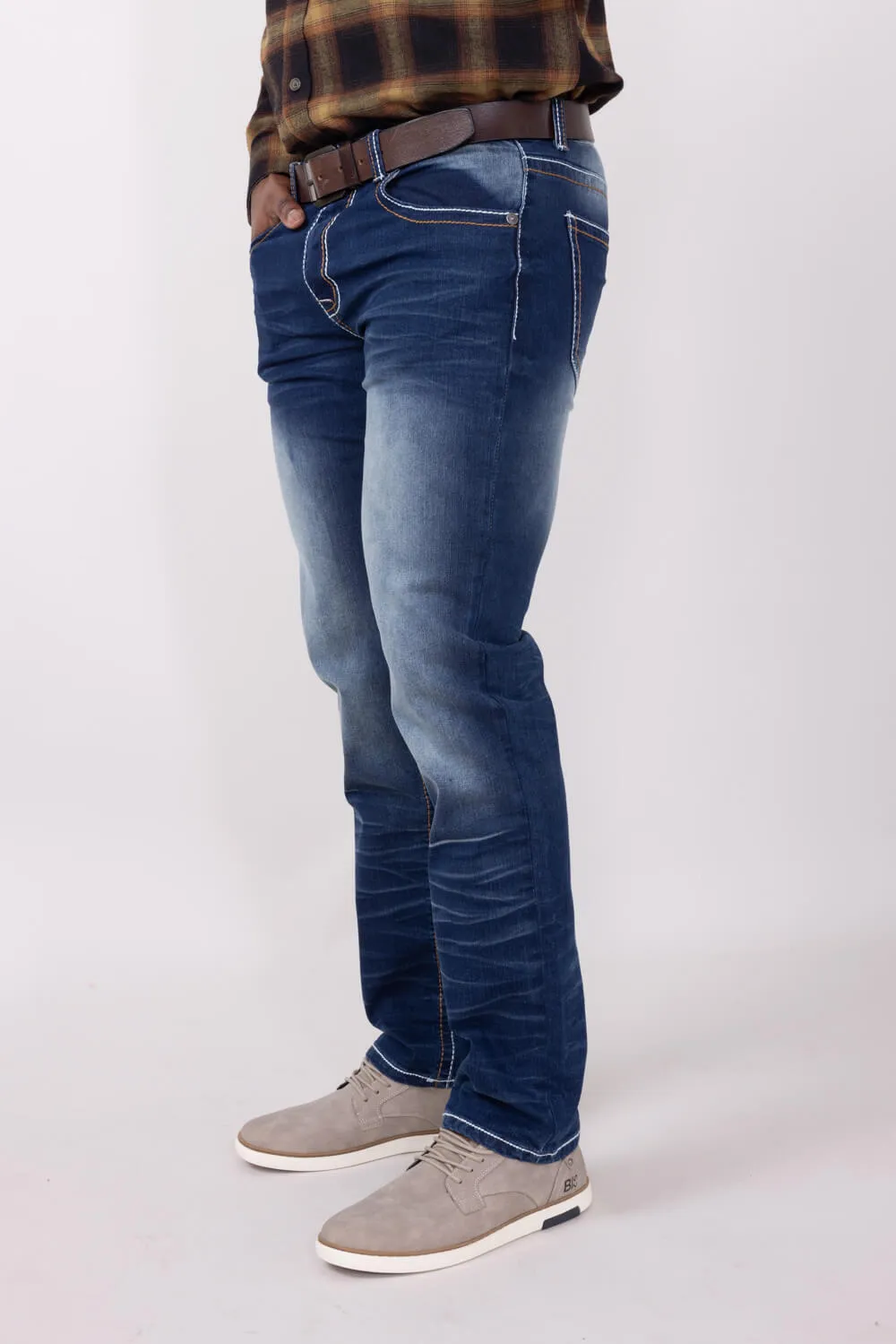 True Luck Owen Indigo Straight Jeans for Men | TL23090601