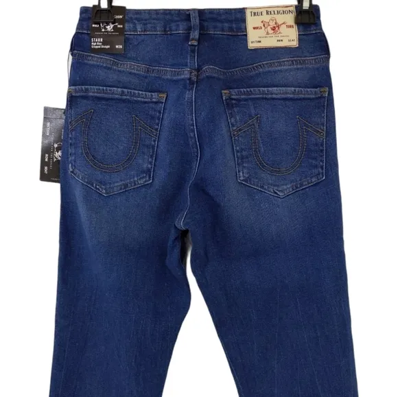 True Religion High Rise Cropped Straight Jeans 26