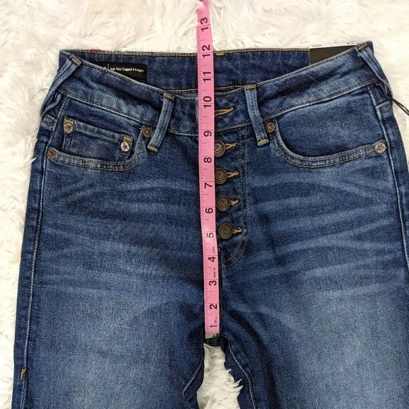 True Religion High Rise Cropped Straight Jeans 26