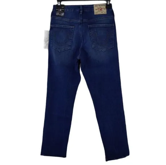 True Religion High Rise Cropped Straight Jeans 26
