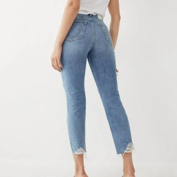 True Religion Starr Bite Out Hem Destructed denim. Size 28