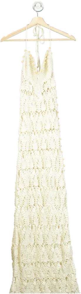 Tularosa Ivory Crochet Maxi Dress UK XS