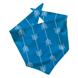 Turquoise with White Arrows Dog Swim scARF
