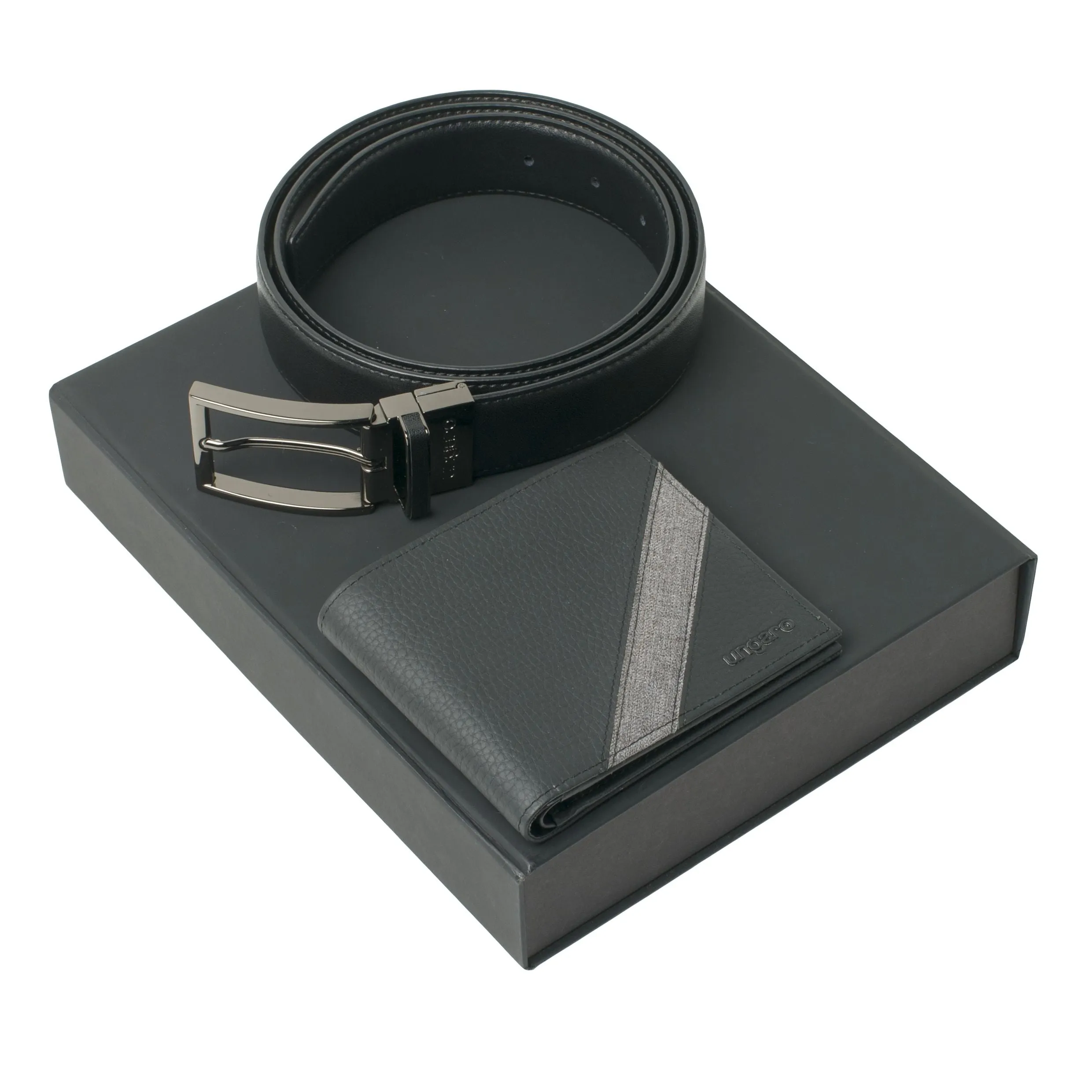 Ungaro UPBW817A-Set Alesso Black (wallet & belt)