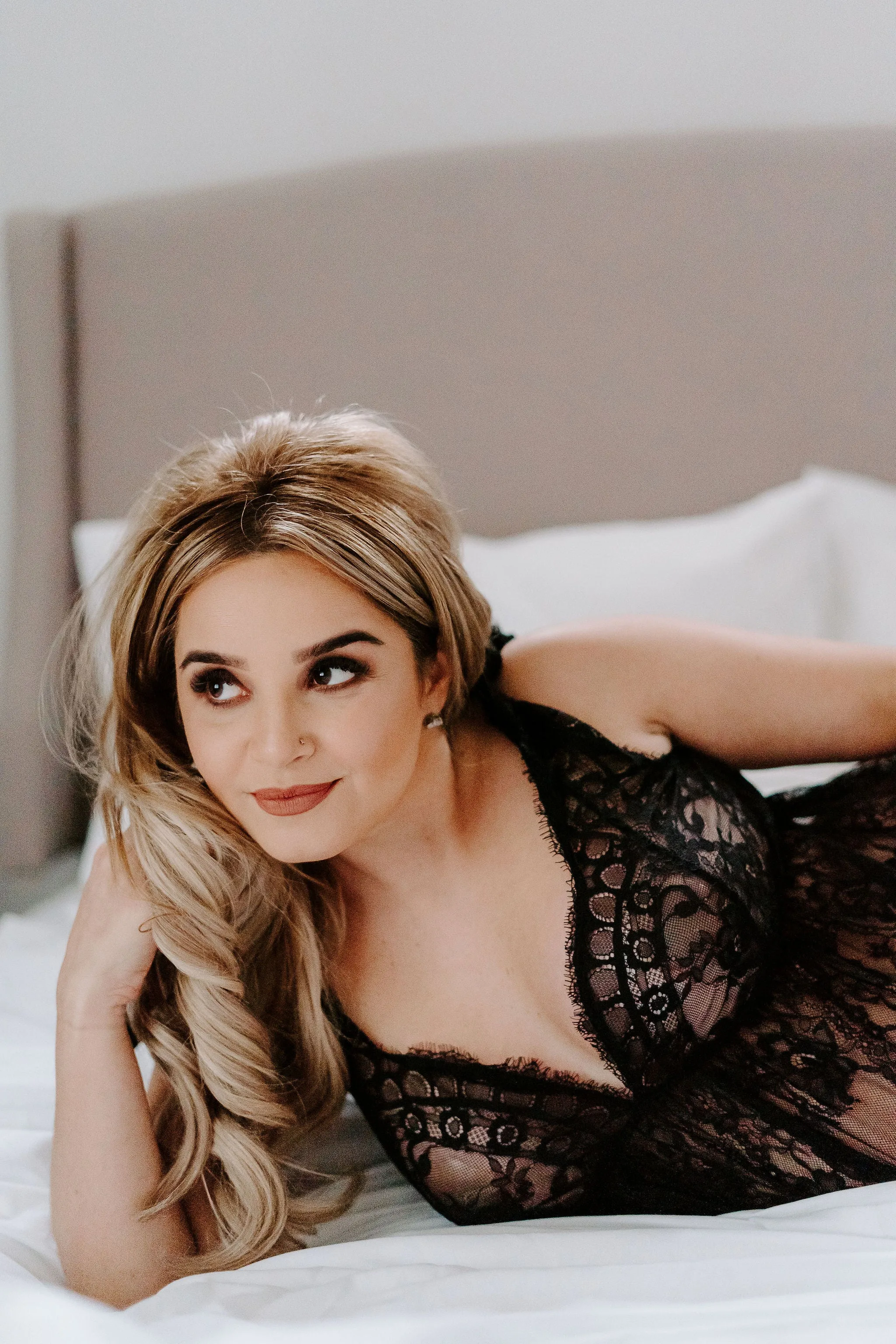 Unlined Lace Plunge Babydoll & Panty