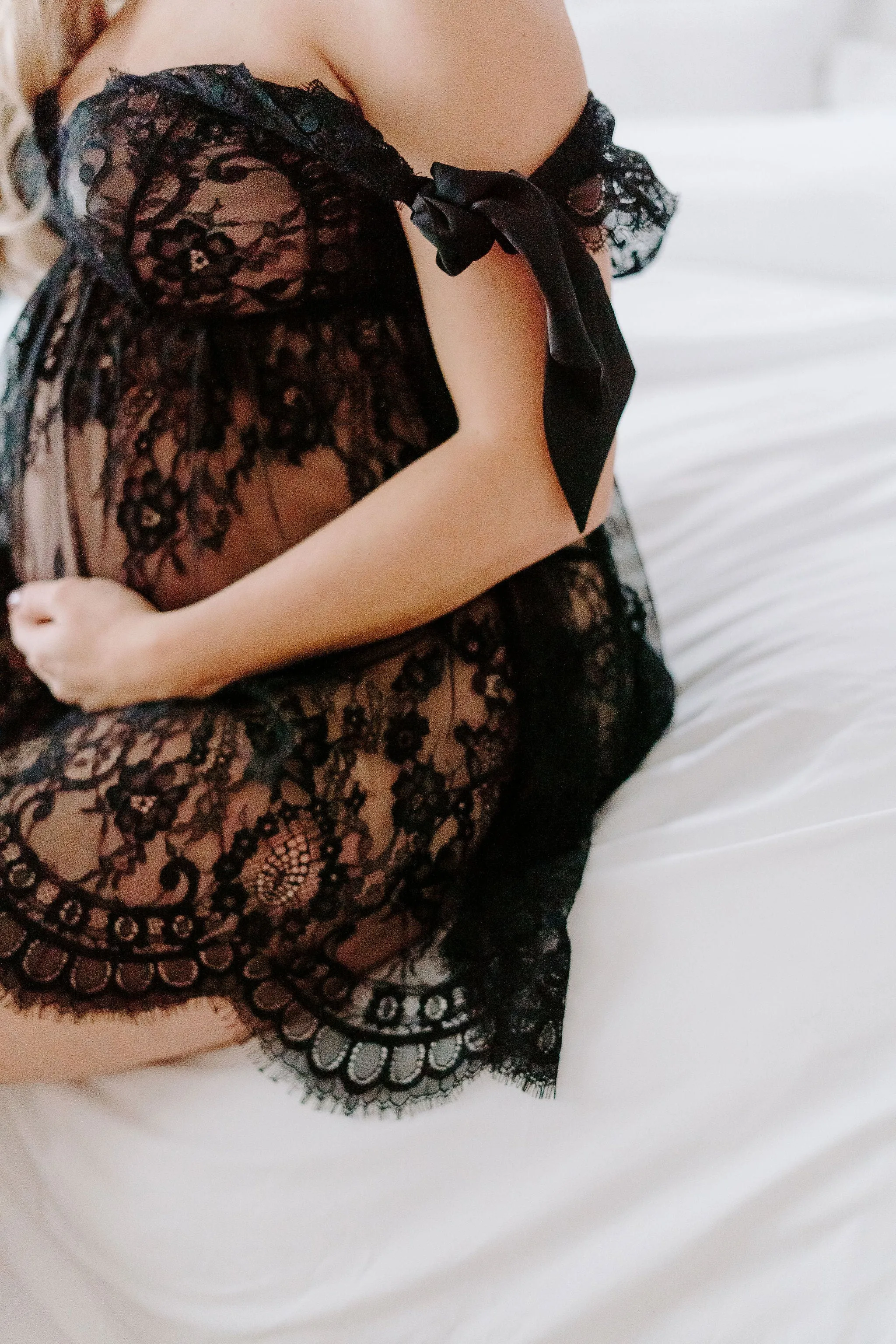 Unlined Lace Plunge Babydoll & Panty