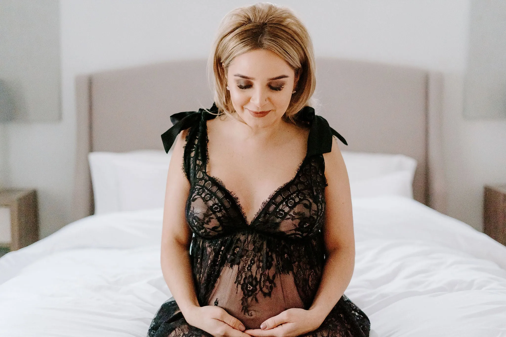Unlined Lace Plunge Babydoll & Panty