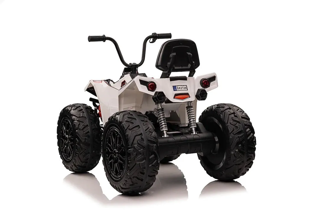 Upgraded 2025 Kids Ride On Car 4x4 Off-road ATV 24V With Monster Tires, Independent Suspension, LED Lights | Leather Seat | Rubber Tires