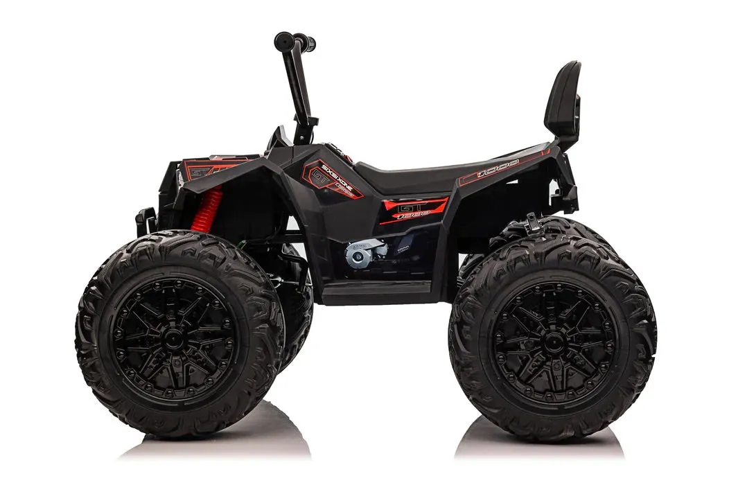 Upgraded 2025 Kids Ride On Car 4x4 Off-road ATV 24V With Monster Tires, Independent Suspension, LED Lights | Leather Seat | Rubber Tires