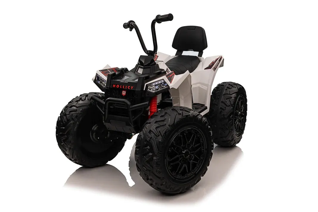 Upgraded 2025 Kids Ride On Car 4x4 Off-road ATV 24V With Monster Tires, Independent Suspension, LED Lights | Leather Seat | Rubber Tires