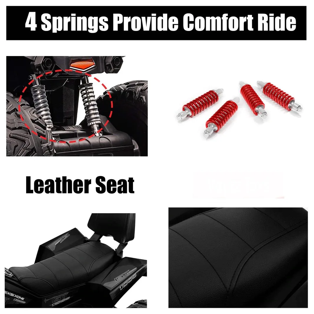 Upgraded 2025 Kids Ride On Car 4x4 Off-road ATV 24V With Monster Tires, Independent Suspension, LED Lights | Leather Seat | Rubber Tires