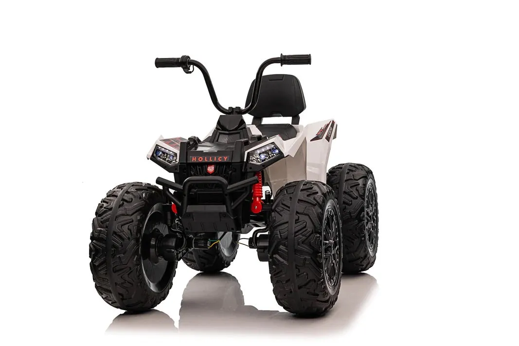 Upgraded 2025 Kids Ride On Car 4x4 Off-road ATV 24V With Monster Tires, Independent Suspension, LED Lights | Leather Seat | Rubber Tires