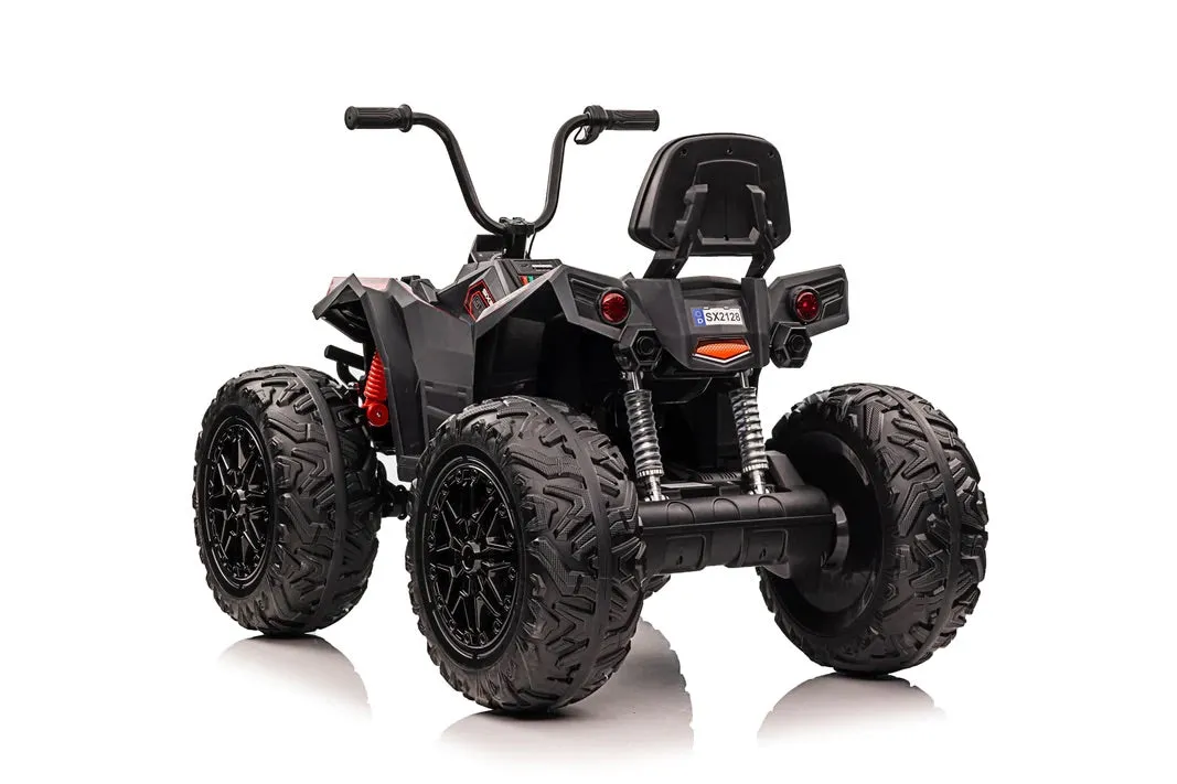 Upgraded 2025 Kids Ride On Car 4x4 Off-road ATV 24V With Monster Tires, Independent Suspension, LED Lights | Leather Seat | Rubber Tires
