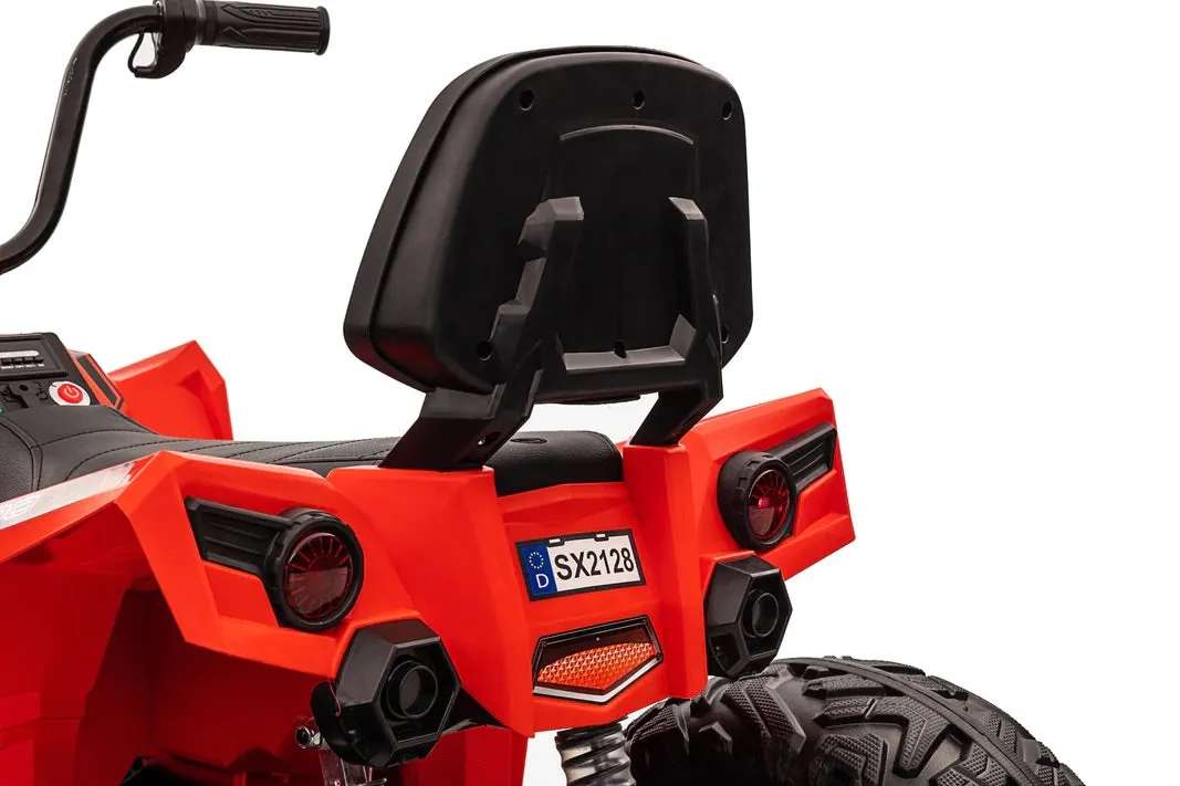 Upgraded 2025 Kids Ride On Car 4x4 Off-road ATV 24V With Monster Tires, Independent Suspension, LED Lights | Leather Seat | Rubber Tires
