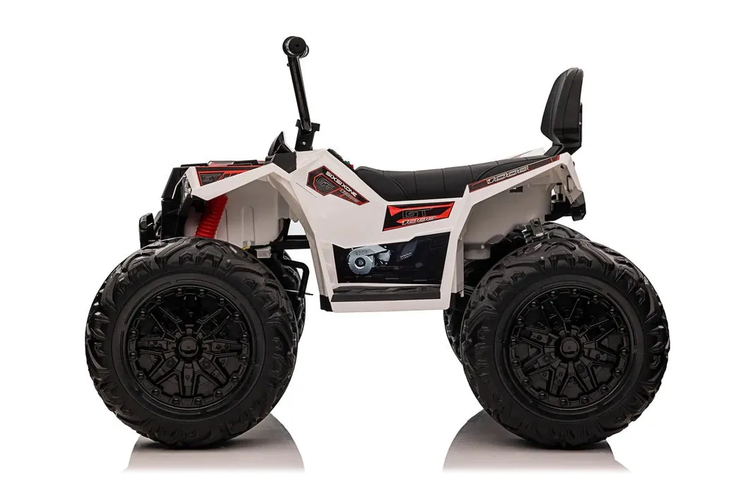 Upgraded 2025 Kids Ride On Car 4x4 Off-road ATV 24V With Monster Tires, Independent Suspension, LED Lights | Leather Seat | Rubber Tires