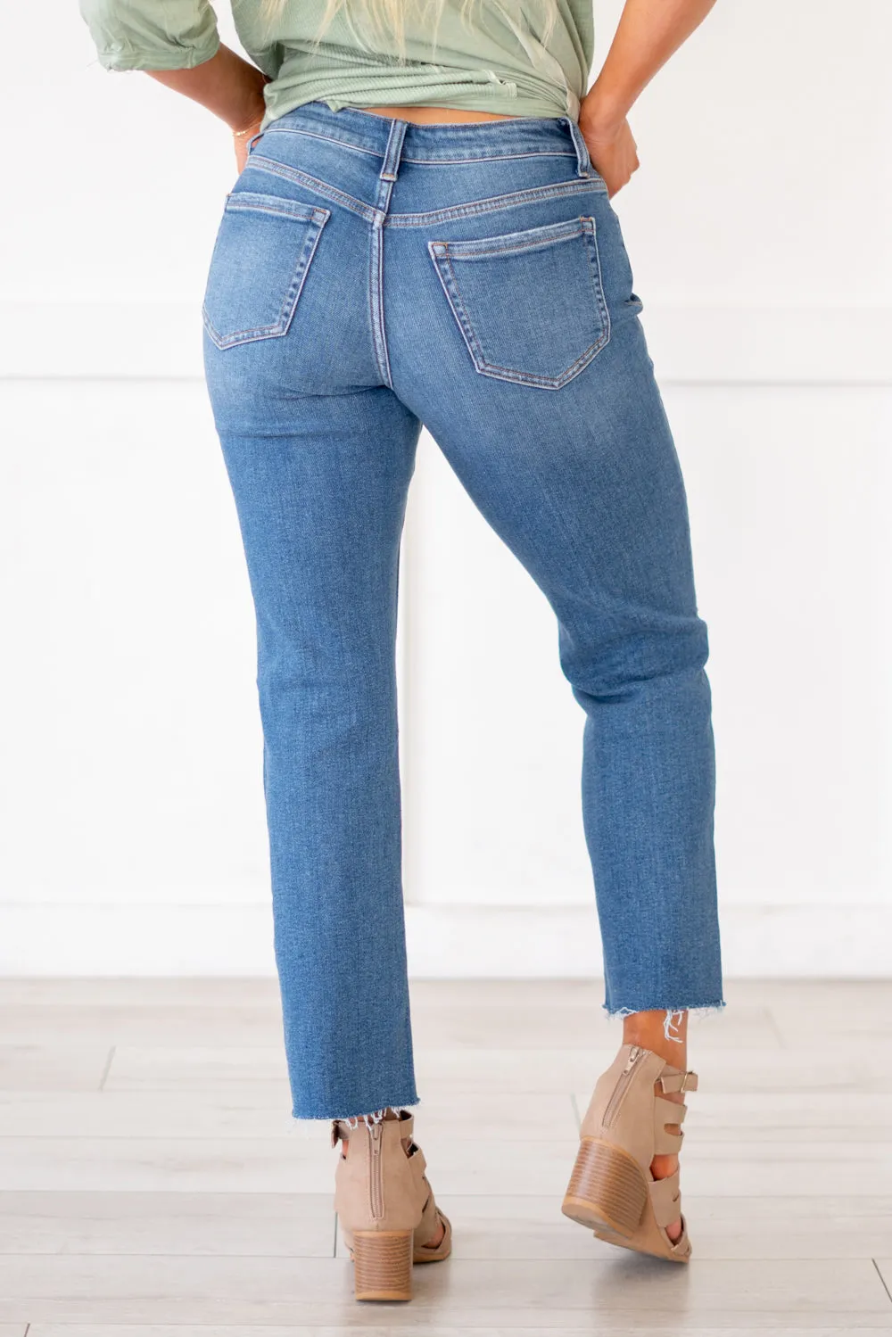 Upliftment Mid Rise Ankle Straight