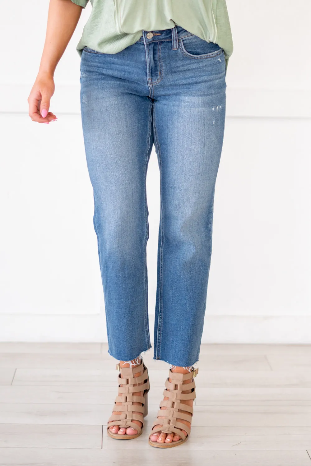 Upliftment Mid Rise Ankle Straight