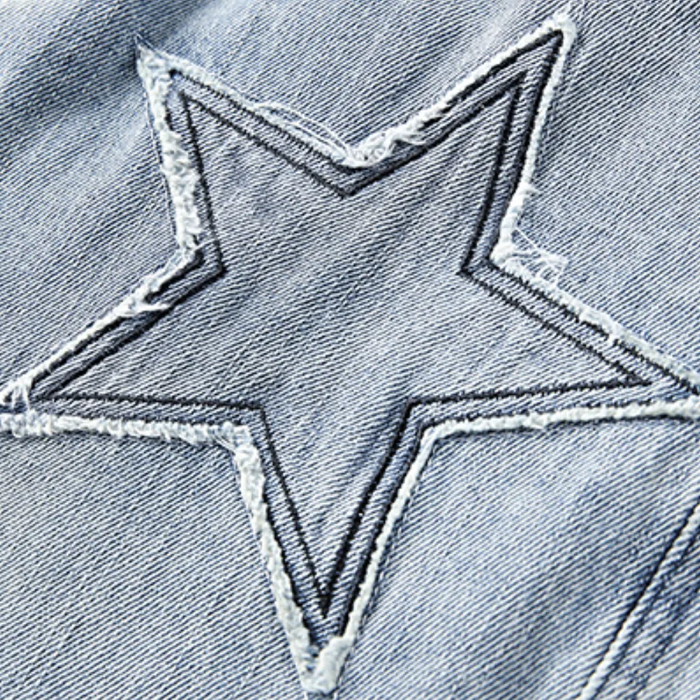 Urban Star Patchwork Straight Leg Jeans
