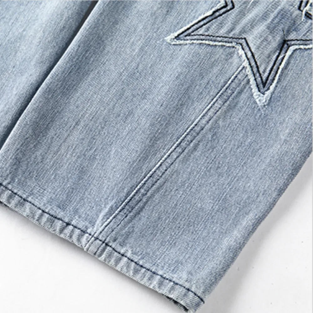Urban Star Patchwork Straight Leg Jeans