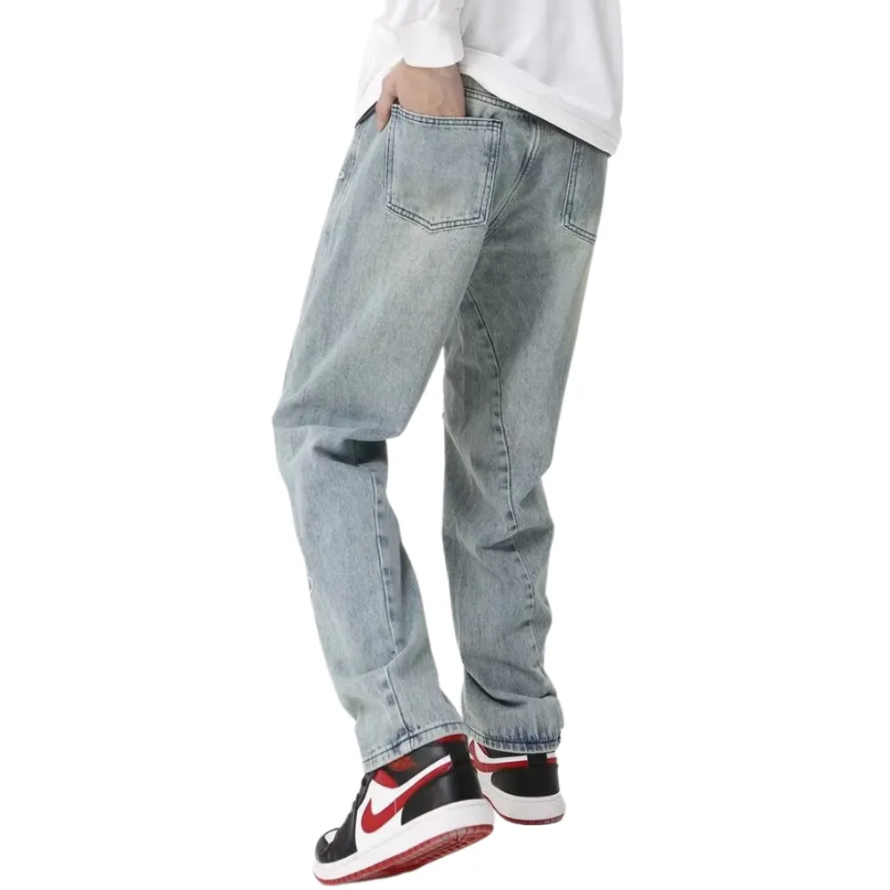 Urban Star Patchwork Straight Leg Jeans