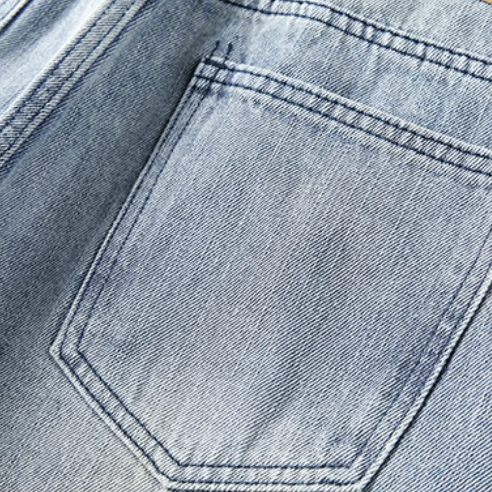 Urban Star Patchwork Straight Leg Jeans