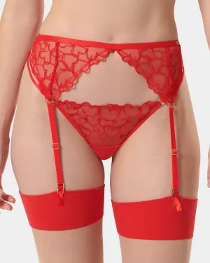 Valentina Garter Belt Red