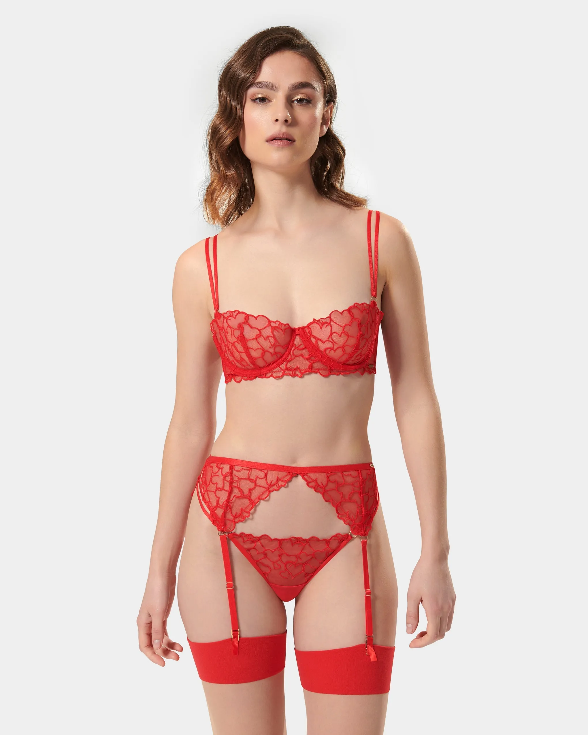 Valentina Garter Belt Red
