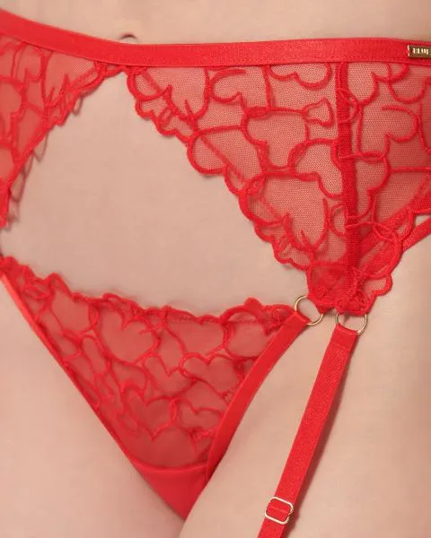 Valentina Suspender - Red -