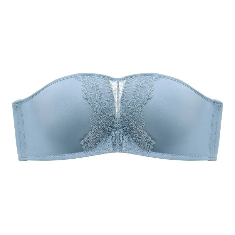 VANZTINA Women's Lace Strapless Support Bras - Push Up Lingerie Sexy Bralette