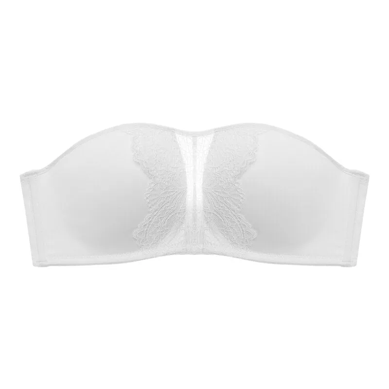 VANZTINA Women's Lace Strapless Support Bras - Push Up Lingerie Sexy Bralette