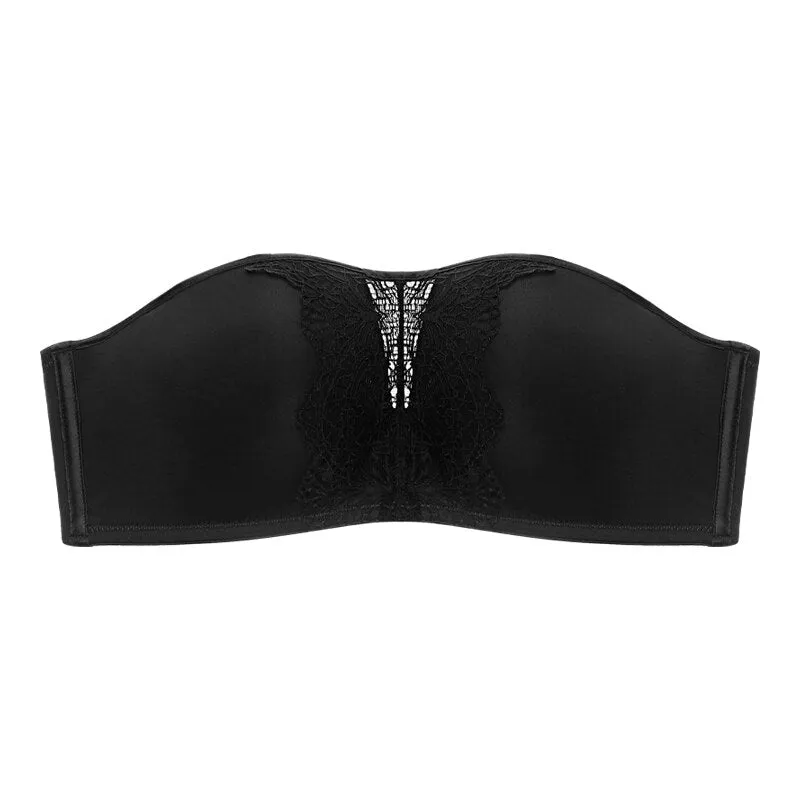 VANZTINA Women's Lace Strapless Support Bras - Push Up Lingerie Sexy Bralette