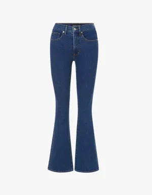 Veronica Beard Beverly High Rise Skinny Flare Jeans in Bright Blue