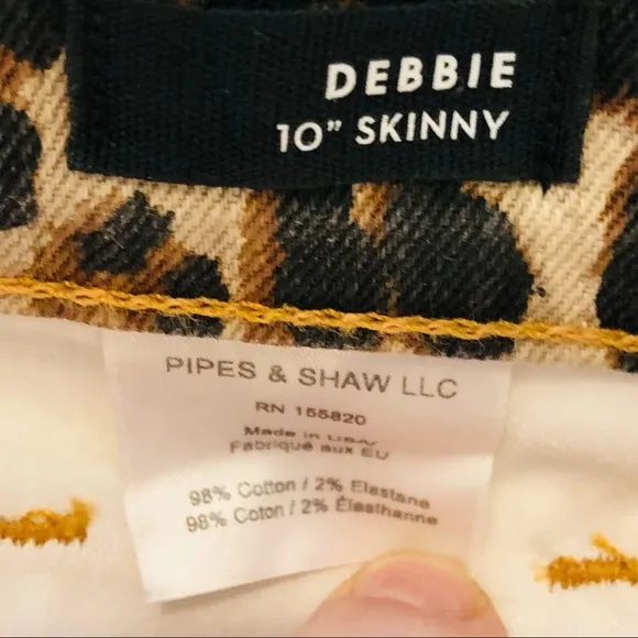 Veronica Beard Debbie 10” High Rise Leopard Cut Print Jeans Sz 24 Ankle novelty