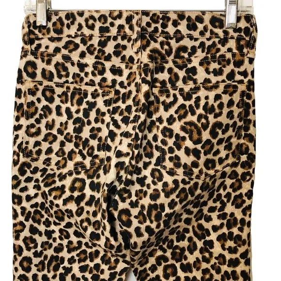 Veronica Beard Debbie 10” High Rise Leopard Cut Print Jeans Sz 24 Ankle novelty