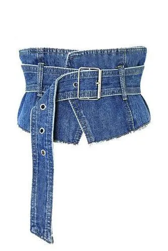 Versatile denim tied belt