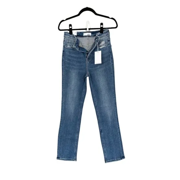 Vervet Shirley Super High Rise Slim Straight Ankle Jean
