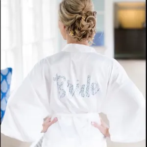 Victoria’s Secret Blue Rhinestone “Bride” Robe