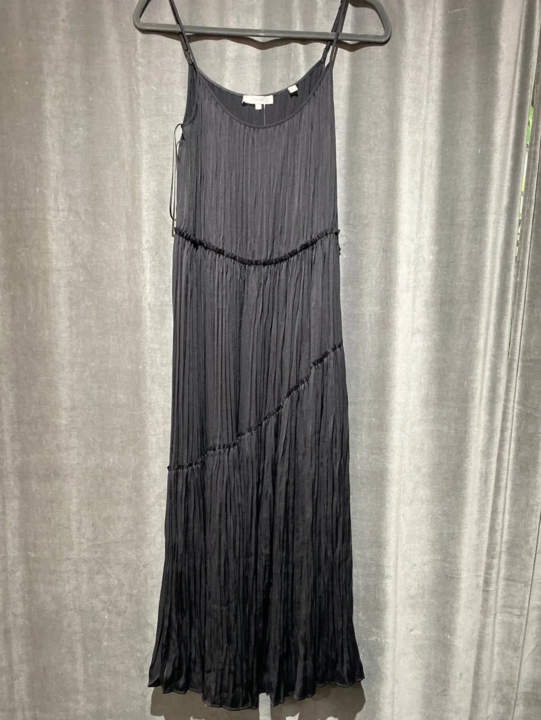 Vince Black Spaghetti Strap Maxi Dress