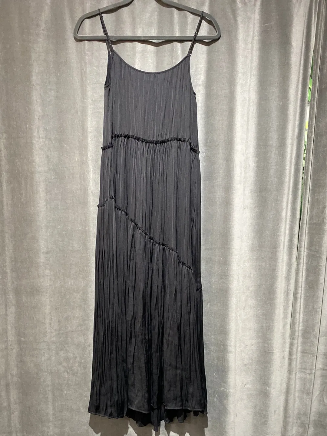Vince Black Spaghetti Strap Maxi Dress