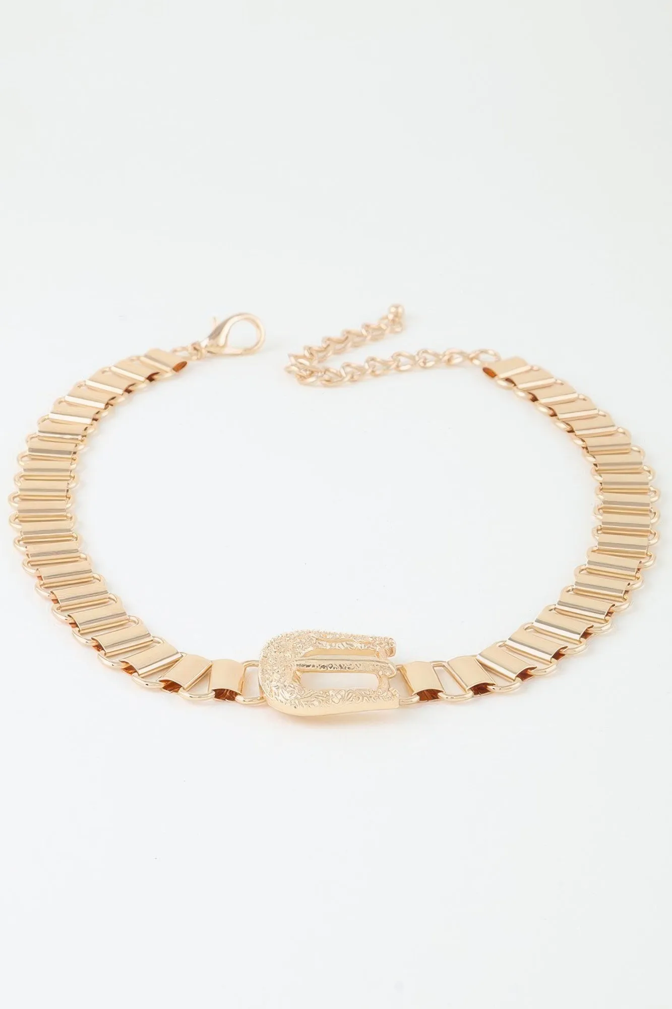 Vintage Buckle Belt Necklace