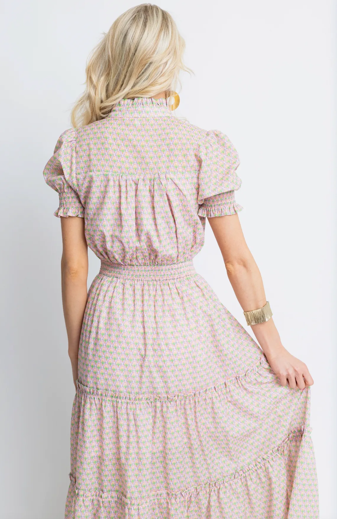 Vintage Paris Smocked Maxi
