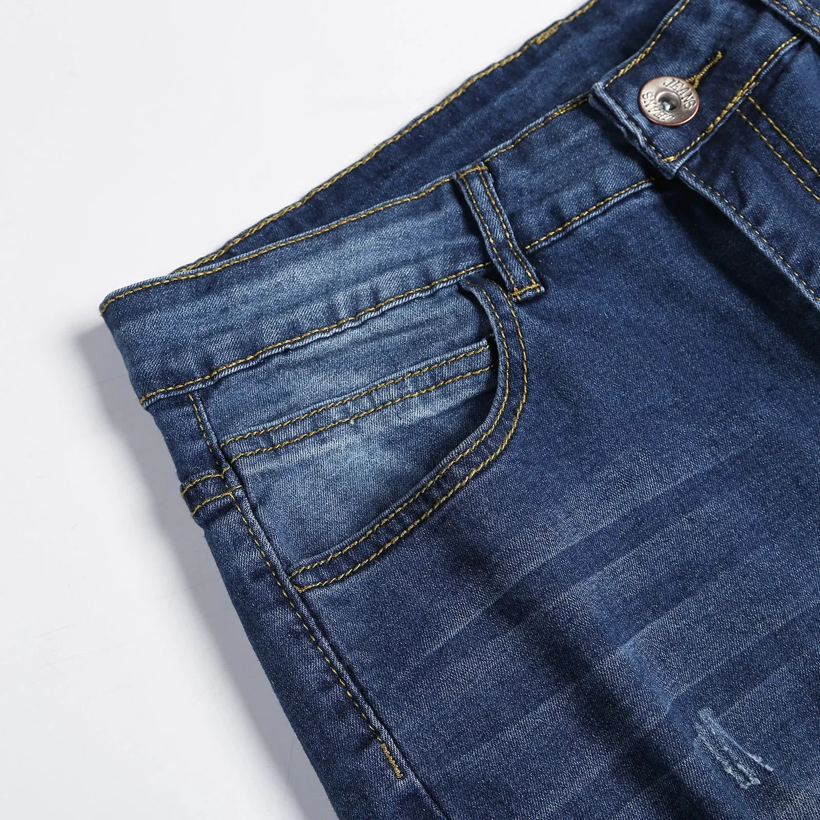 Vintage Wash Ripped Skinny Jeans for Men – 2024 Street Style