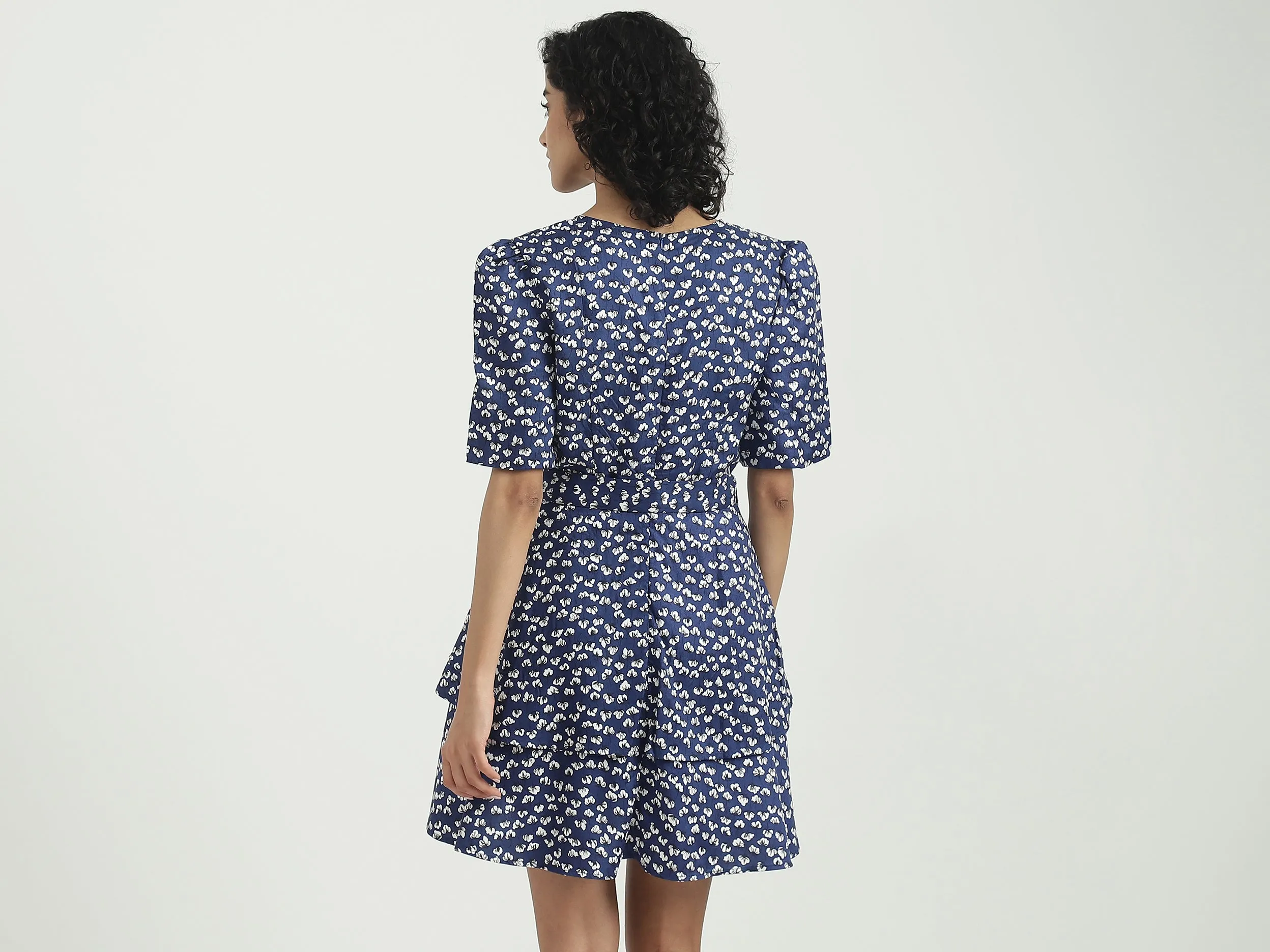 Viscose Printed V-Neck Women Dresses