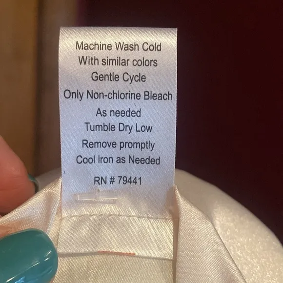 VTG Intimo‎ Amore satin silky long robe pearl floral lace blush lingerie Sz M